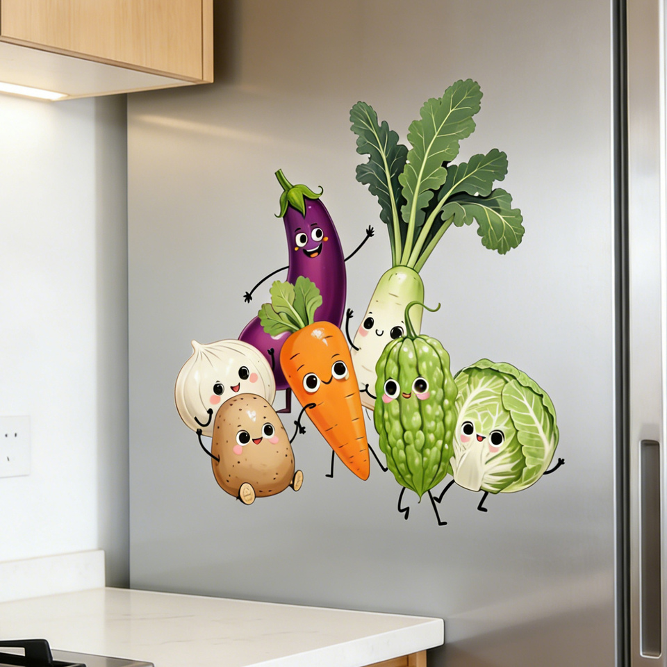 Stiker Dinding Bertema Sayuran - Pvc Panel Background ulasan dan harga